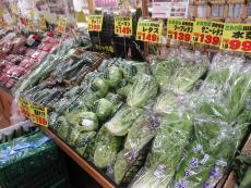 販売している野菜の写真