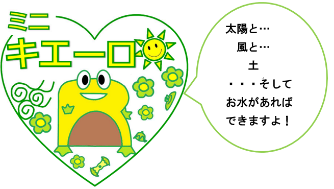 太陽と風と土、そしてお水があればできますよ